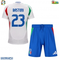 Italia Alessandro Bastoni #23 Bortedraktsett Barn EM 2024 Kortermet (+ Korte bukser)